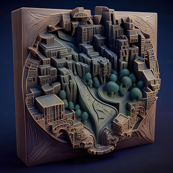 3D модель Игра Кингс Филд Древний город (STL)